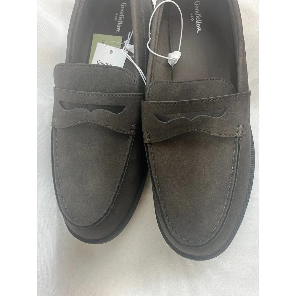 Goodfellow & Co Mens Penny Loafers Dark Brown Slip‎ On Dress Shoes Size 11 NEW
